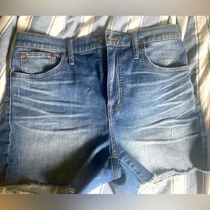 Madewell high waist denim shorts